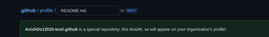 为 GitHub 组织创建 README